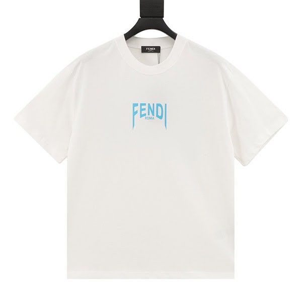 フェンディ ロゴ プリント コットン Tシャツ コピー fes50020